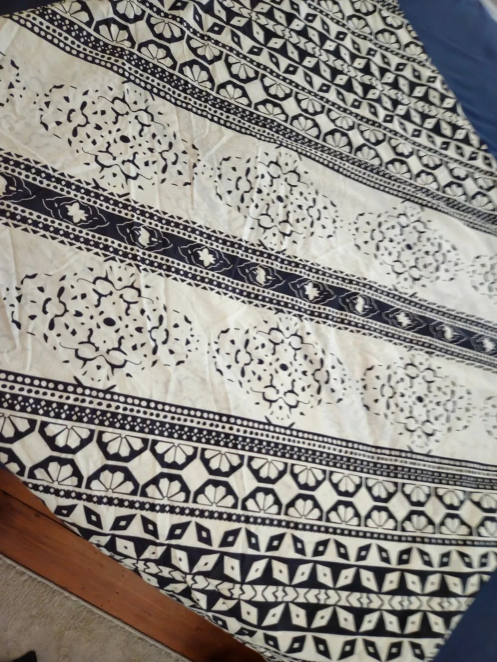 Anthropologie Bandana cotton bedding collection reversible queen duvet w/ shams